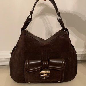 Jimmy Choo Brown Suede Purse/Bag